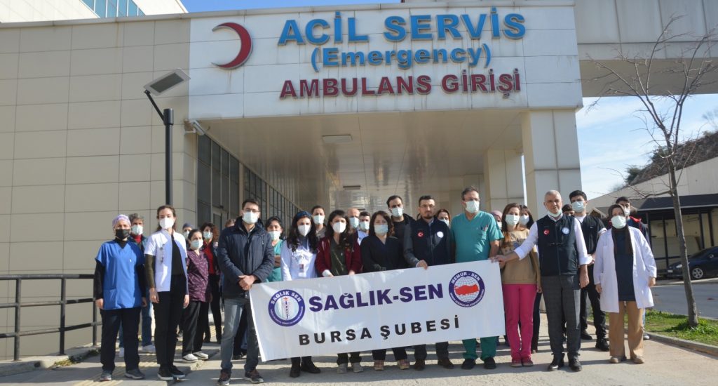 Doktorlara şiddetin önlenmesi için eylemi yaptılar