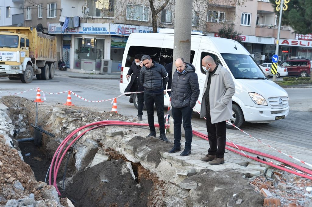 Başkan Aydın devam eden çalışmaları inceledi
