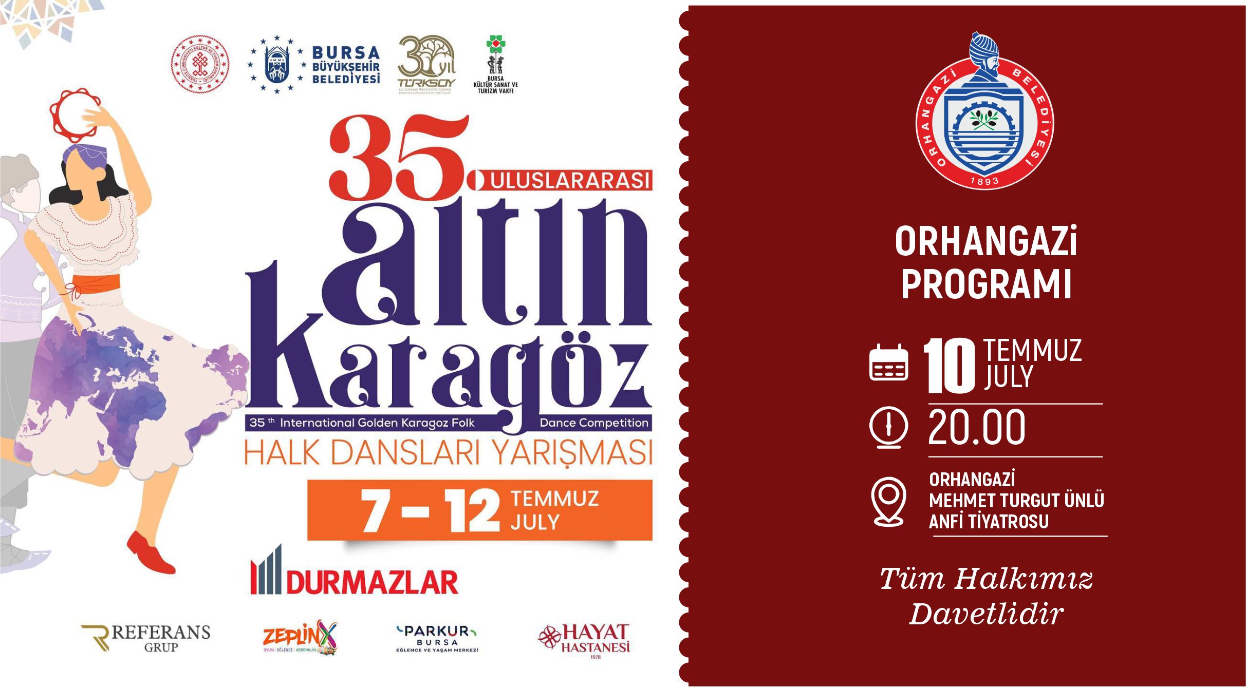 Altın Karagöz 10 Temmuz’da Orhangazi‘de