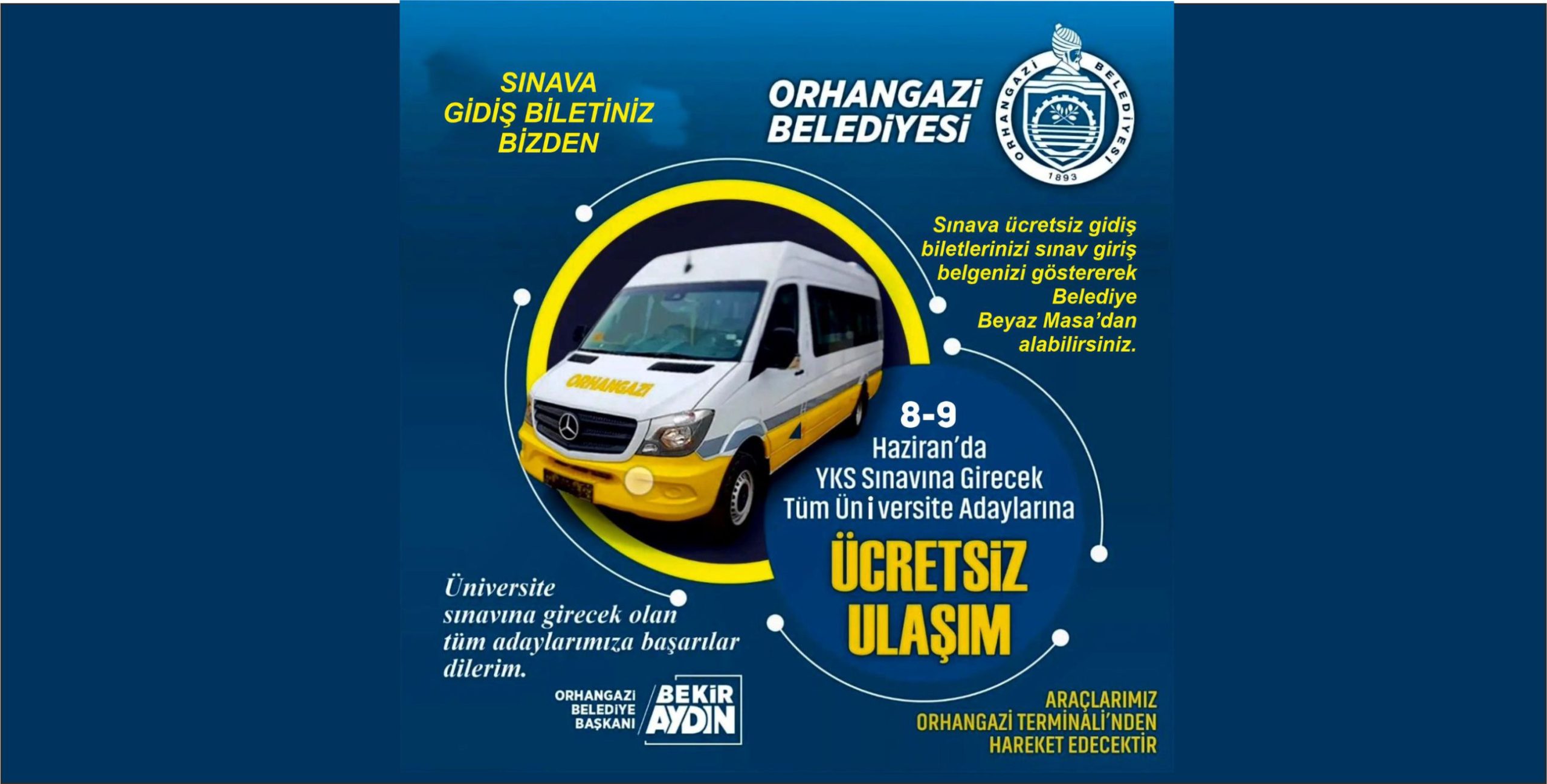 Başkan Aydın’dan Ücretsiz Ulaşım Desteği