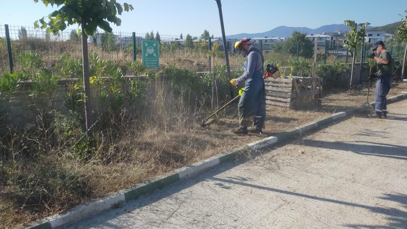 Belediyeden okul bahçelerinde bakım ve düzenleme